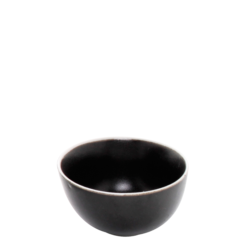 Bowl dunkelgrau mit weissem Rand Ø 5 cm H 2.5 cm 2,5 cl