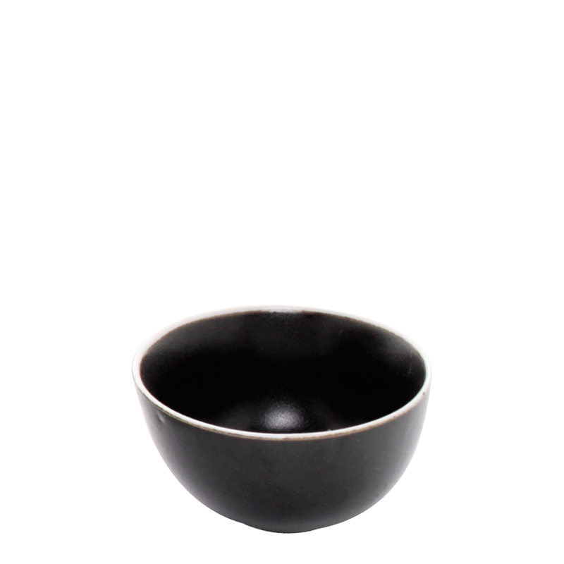 Bowl dunkelgrau mit weissem Rand Ø 5 cm H 2.5 cm 2,5 cl