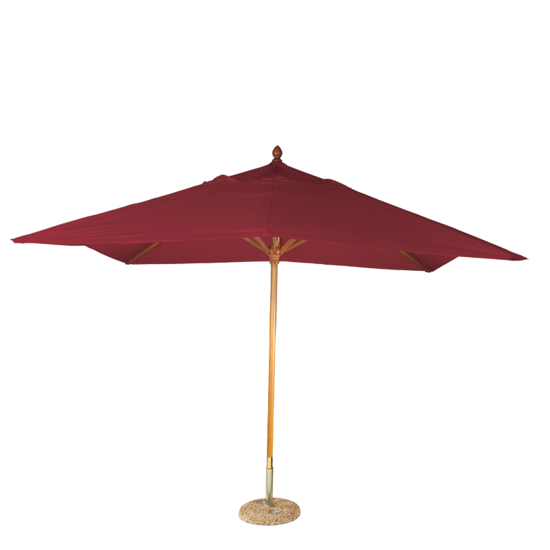 Sonnenschirm Louisiane rot + Granitsockel Ø 50 cm