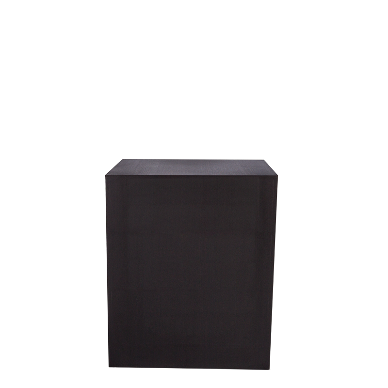 Buffet Cube Lycra schwarz auf Rollen 69 x 86 H 106 cm