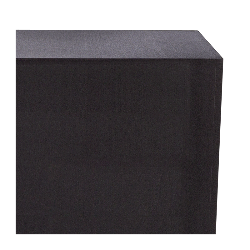 Buffet Cube Lycra schwarz auf Rollen 69 x 86 H 106 cm