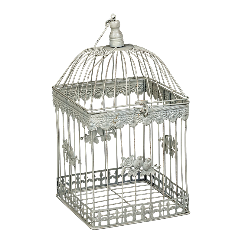 Cage à oiseaux Vintage blanche
