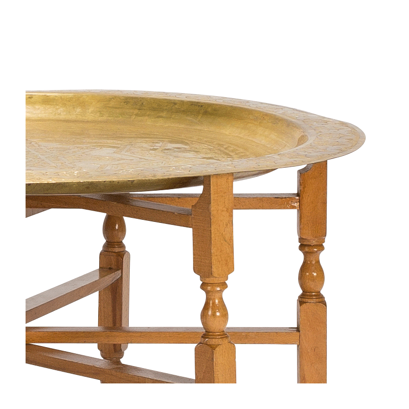 Couchtisch marokkanisch Gold Ø 89 cm H 49 cm