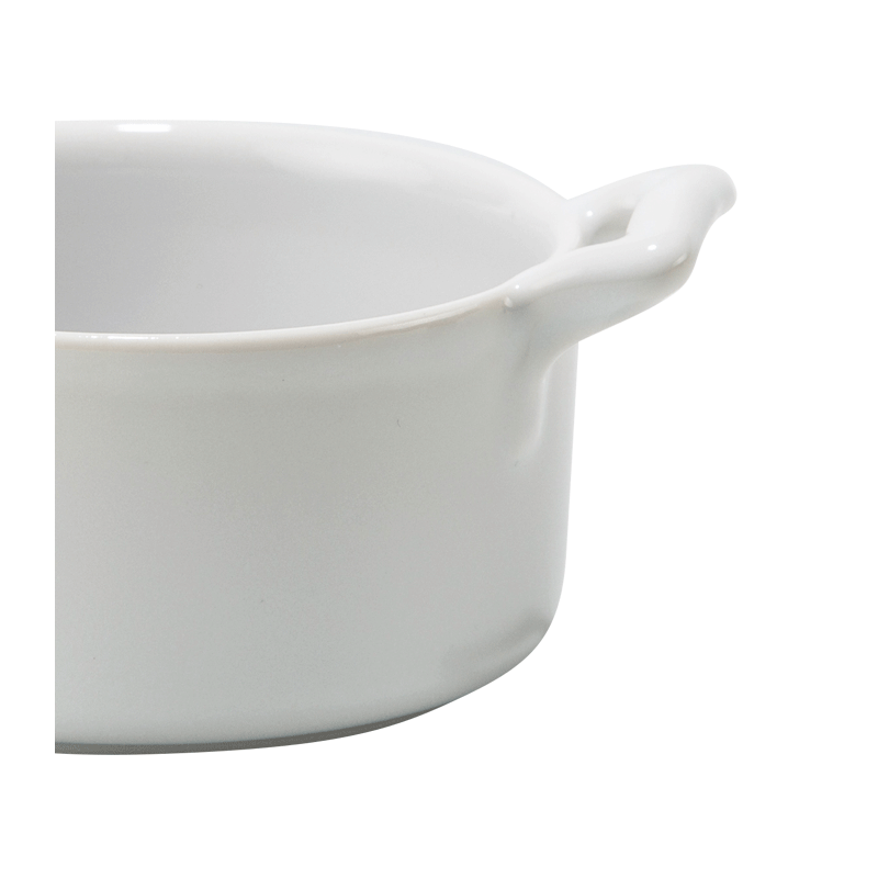 Mini-Kochtopf aus Porzellan weiss Ø 7,2 cm H 3,5 cm 8 cl
