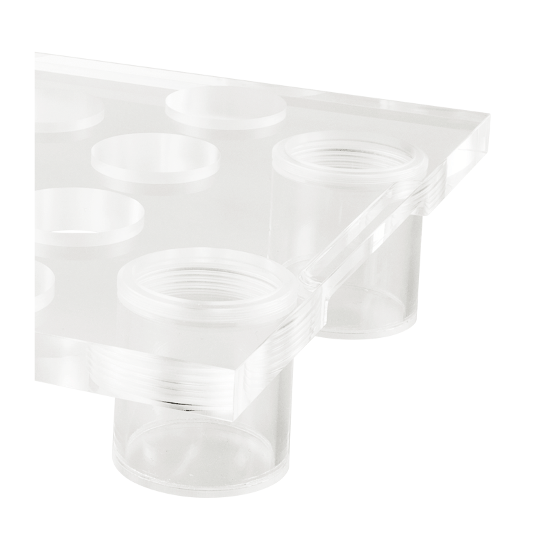 Plexiglas-Tablett für Bubbles mit Ständer 55 x 35 cm H 8 cm