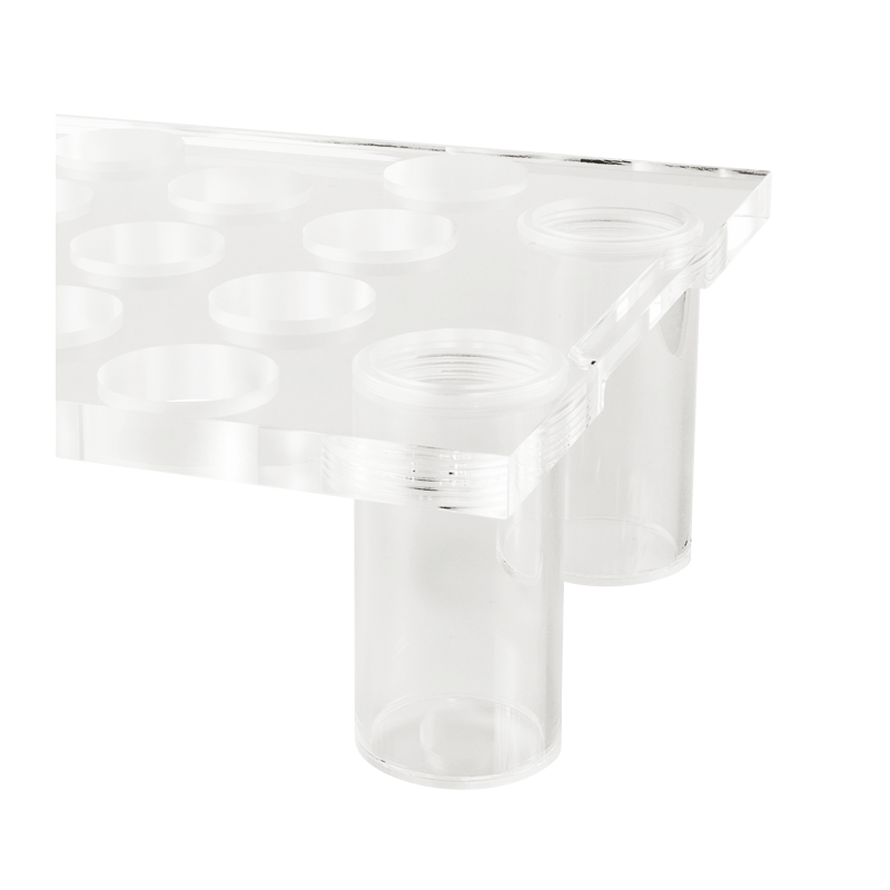 Plexiglas-Tablett für Bubbles mit Ständer 55 x 35 cm H 14 cm