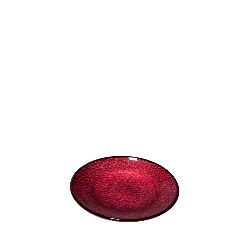 Assiette à pain rouge en verre Ø 14 cm