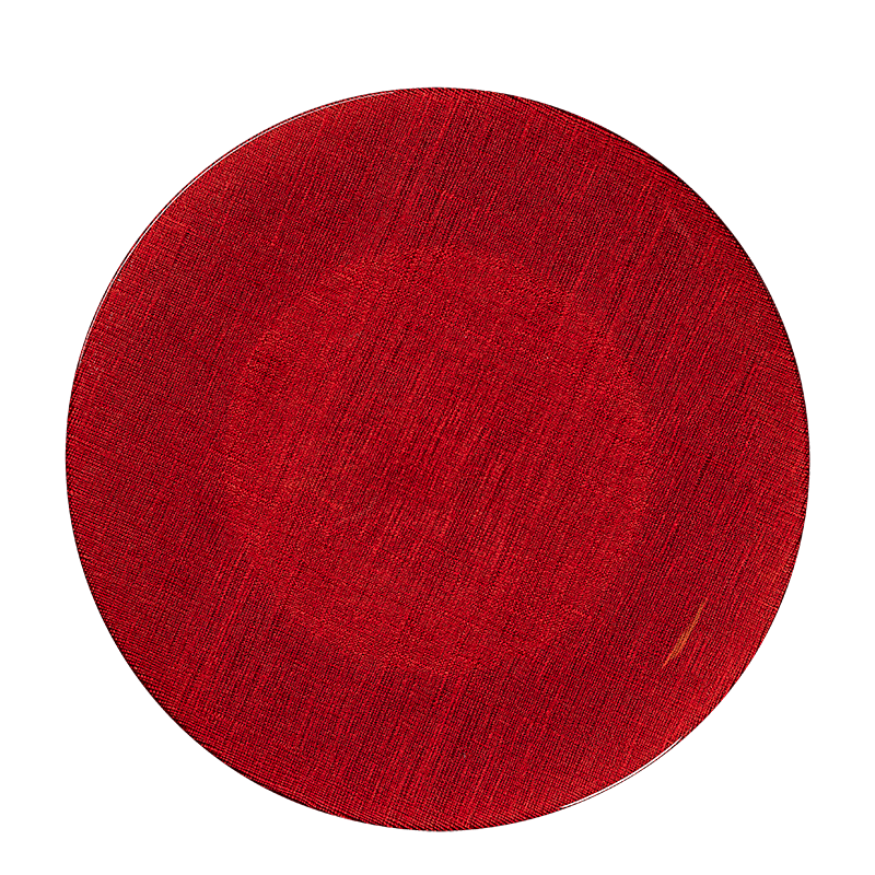 Assiette de présentation rouge en verre Ø 32 cm