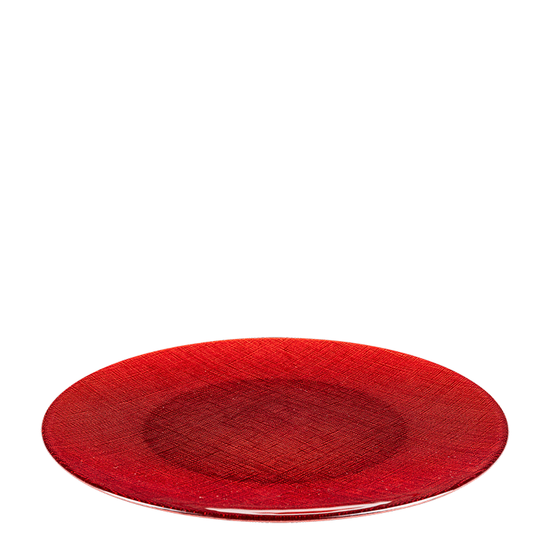Platzteller Glas rot Ø 32 cm