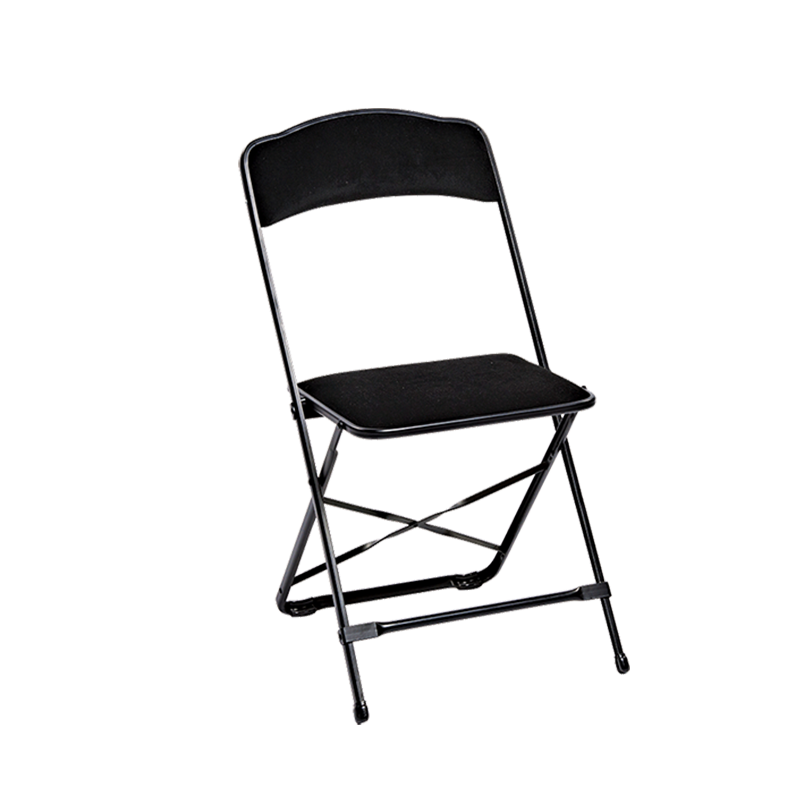 Chaise capitonnée velours black & black