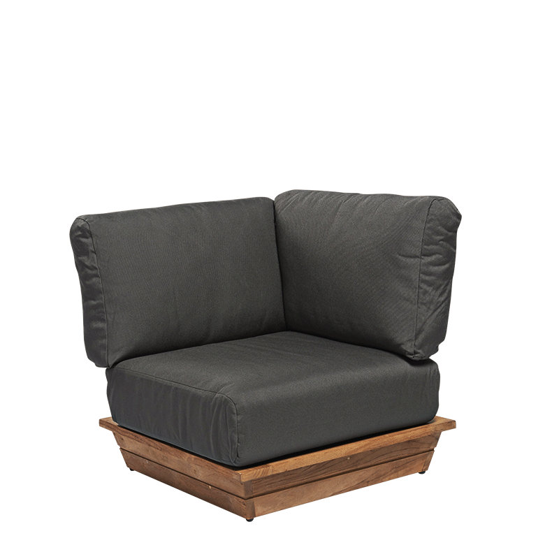 Eckmodul Teak Grey 76 x 76 cm H 70 cm