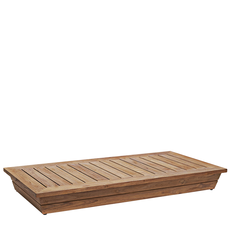 Couchtisch Teak 70 x140 cm H 16 cm