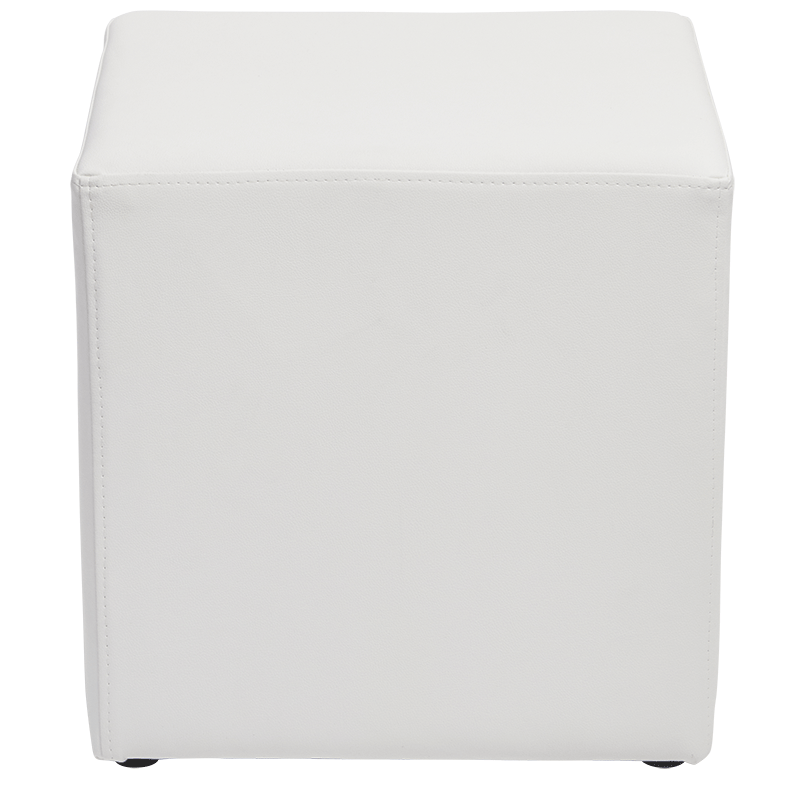 Hocker Vinyl weiss 40 x 40 cm H 40 cm