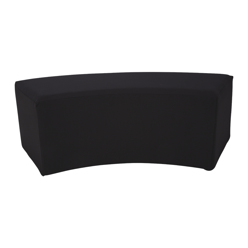 Sitzbank Lounge Kurve Vinyl schwarz. 50 x 150cm H 40cm