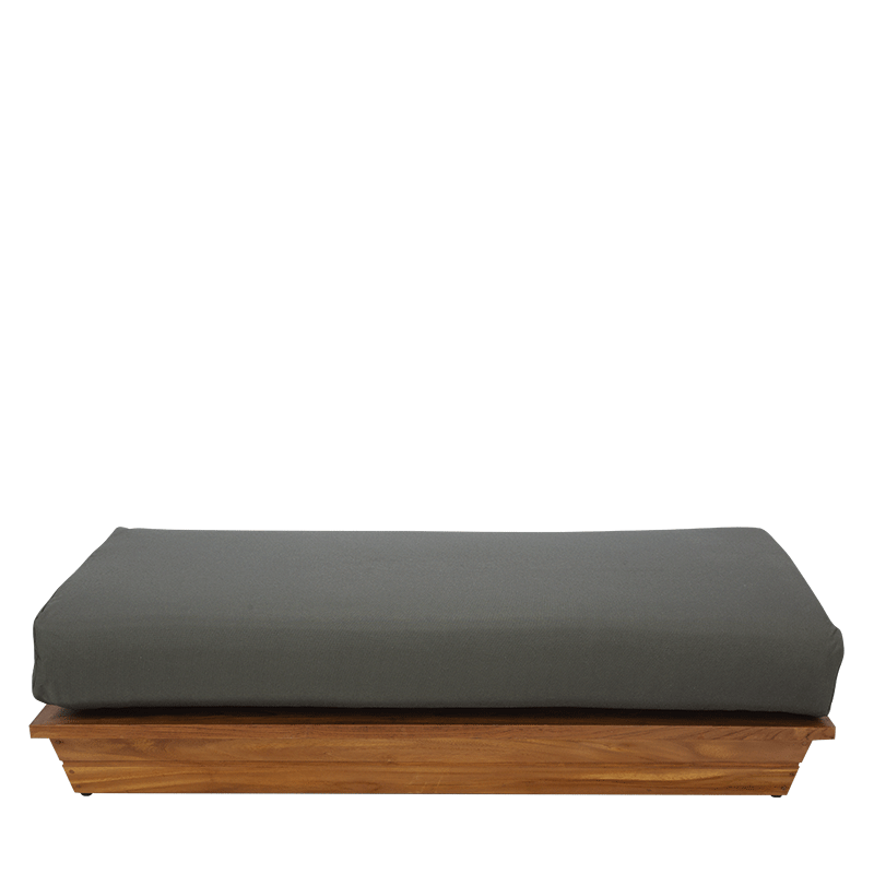 Sitzbank Lounge Teak Grey 70 x 140 cm H 36 cm