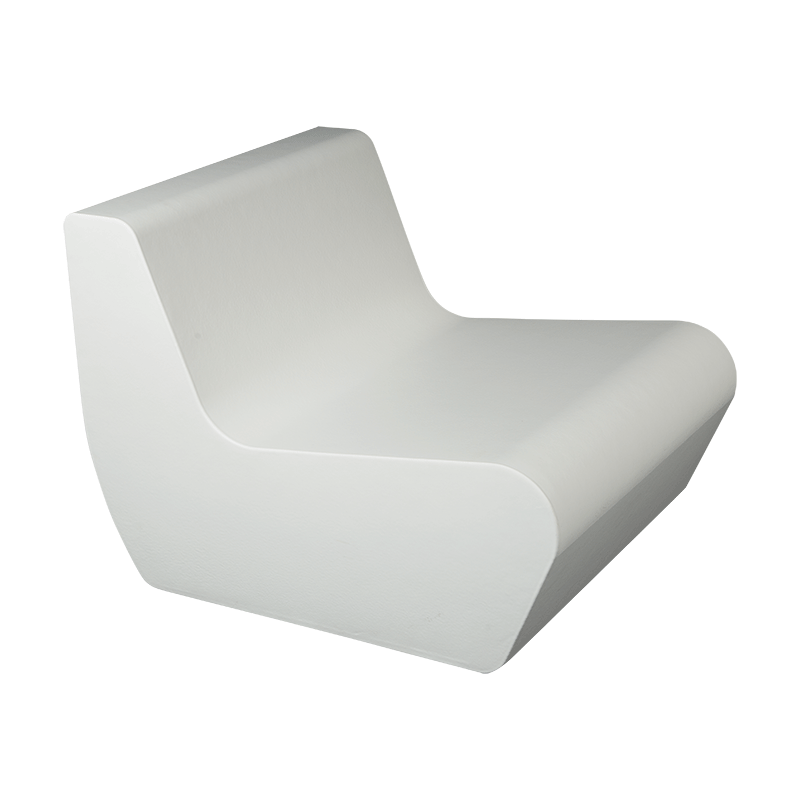 Fauteuil Lounge Pool blanc 76 x 90 cm H 68 cm