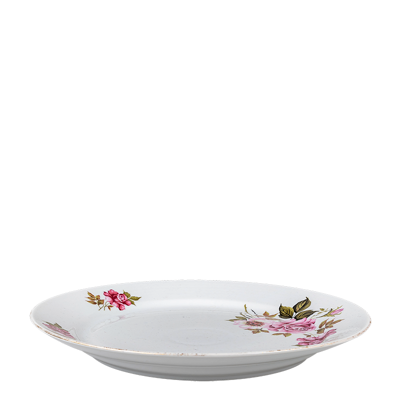 Platte rund Vintage Floral