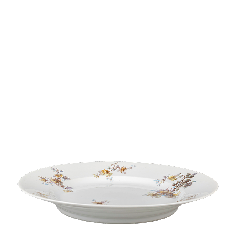 Platte rund Vintage Floral