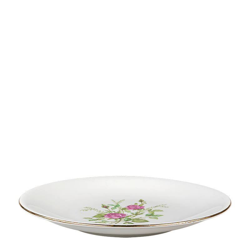 Platte rund Vintage Floral