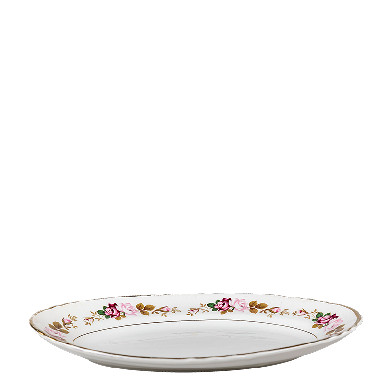 Platte oval Vintage floral