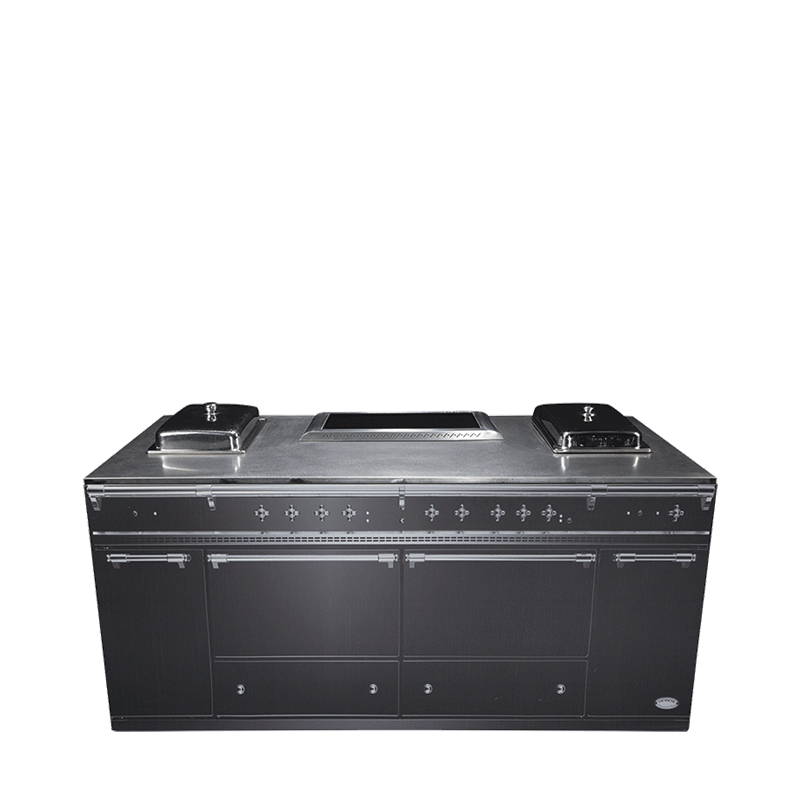 Buffet klappbar Gastro-Look 100 x 200 cm Heizplatte Glaskeramik