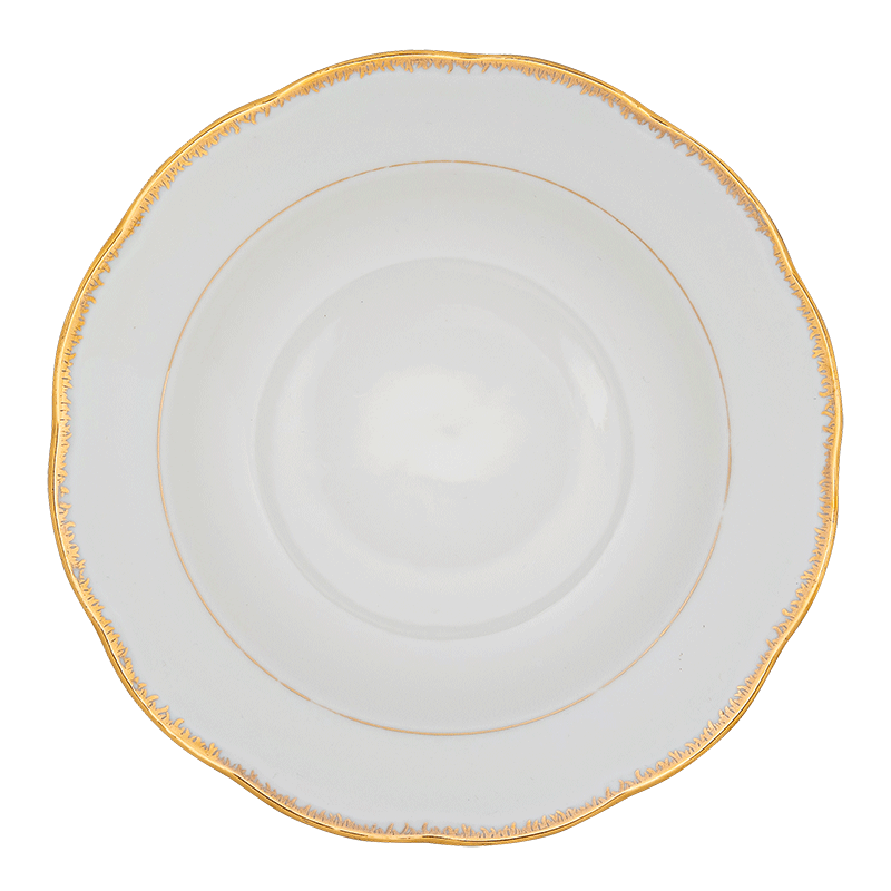 Teller tief Vintage Weiss-Gold Ø 23-25 cm