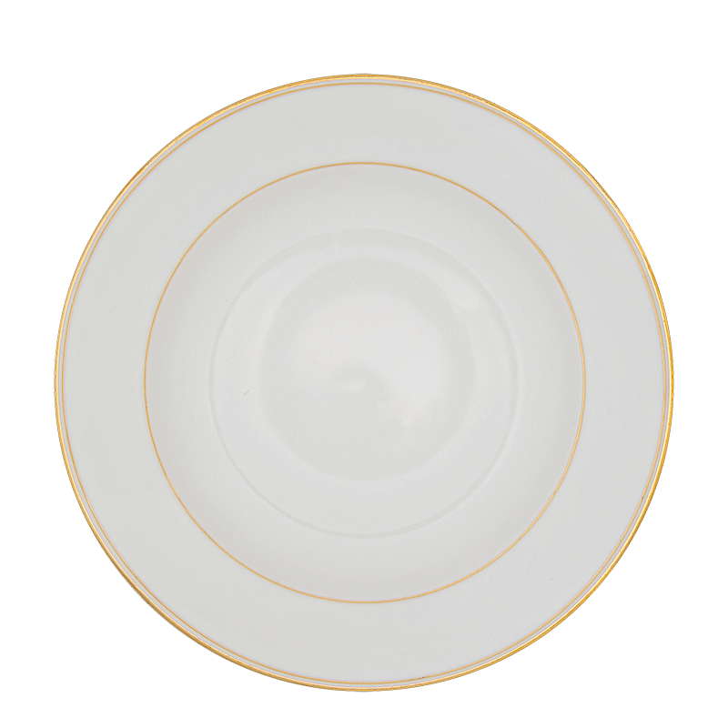 Teller tief Vintage Weiss-Gold Ø 23-25 cm