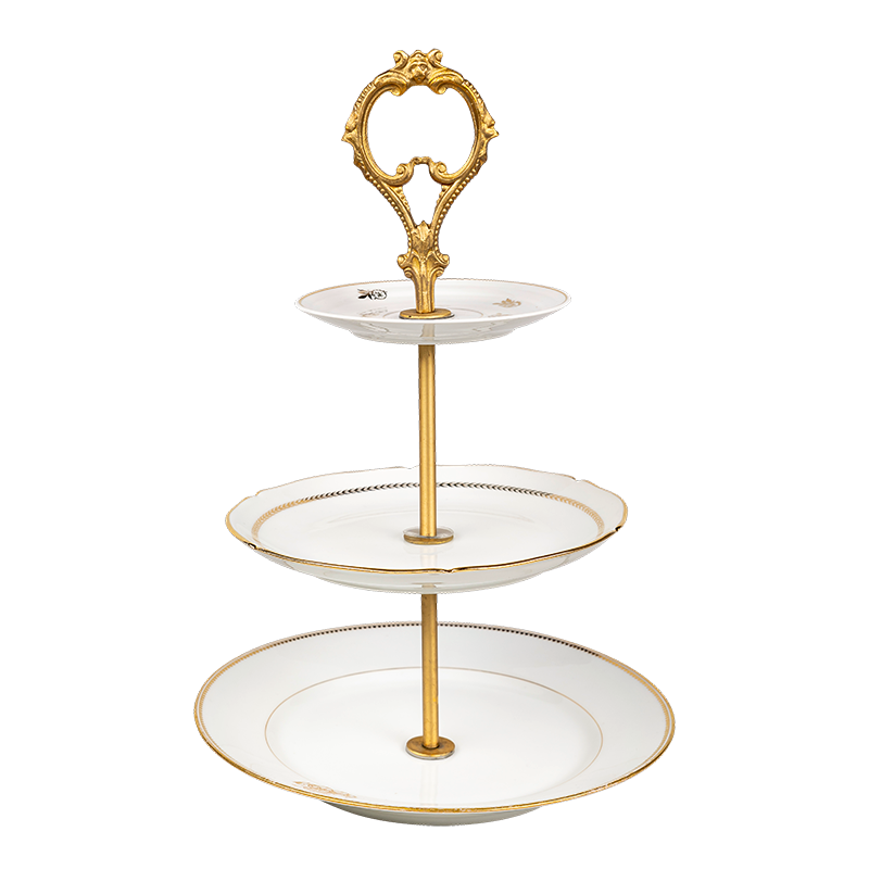 Vintage gold etagere sale