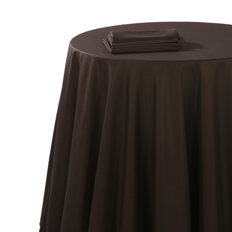 Tischtuch Chintz schwarz 310 x 310 cm feuerschutzbehandelt