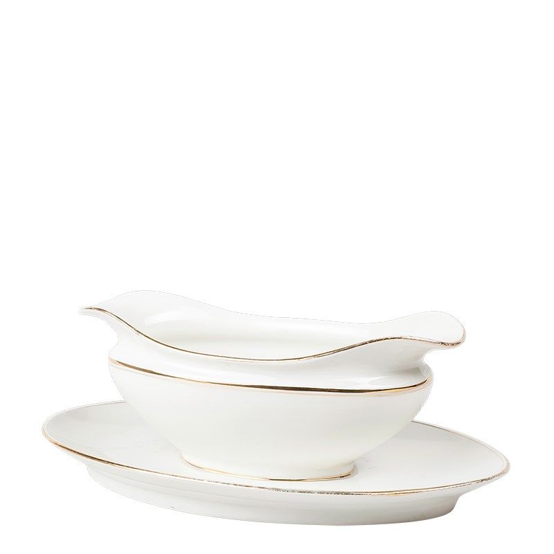 Saucière Vintage blanche et doré