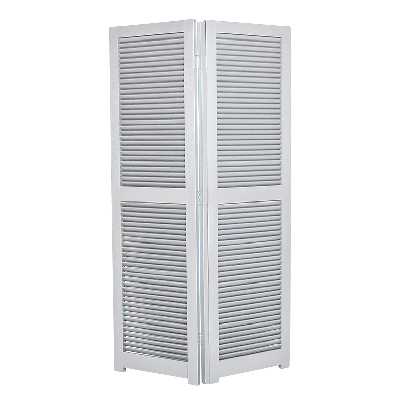 Paravent Louisiane stahlgrau L 130 cm (65 cm x 2) H 205 cm