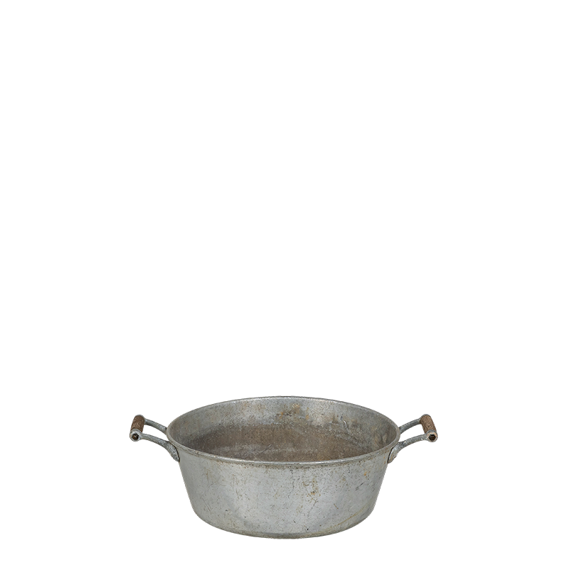 Bassine en zinc vintage petit format