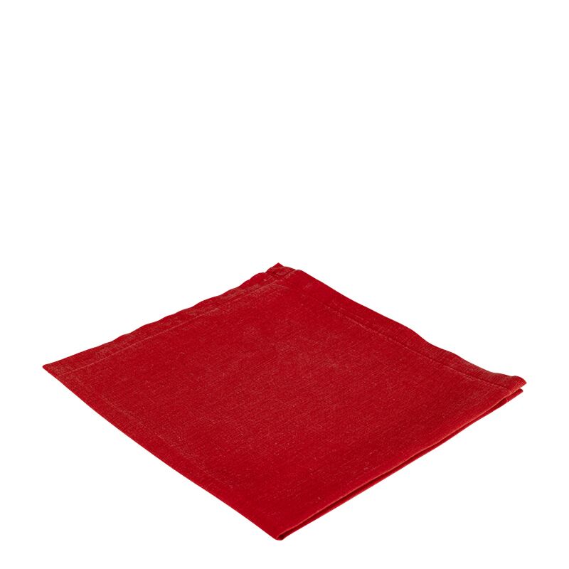 Serviette Leinen Rot 50 x 50 cm