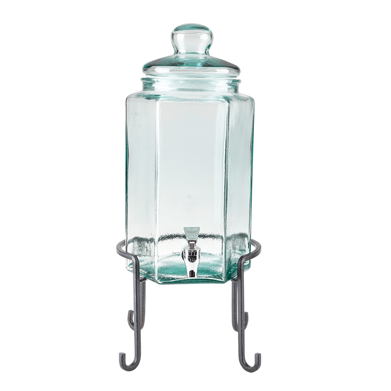 Bonbonne Vintage à robinet  20 x 17,5 H 40 cm 6,6 L sur réhausse