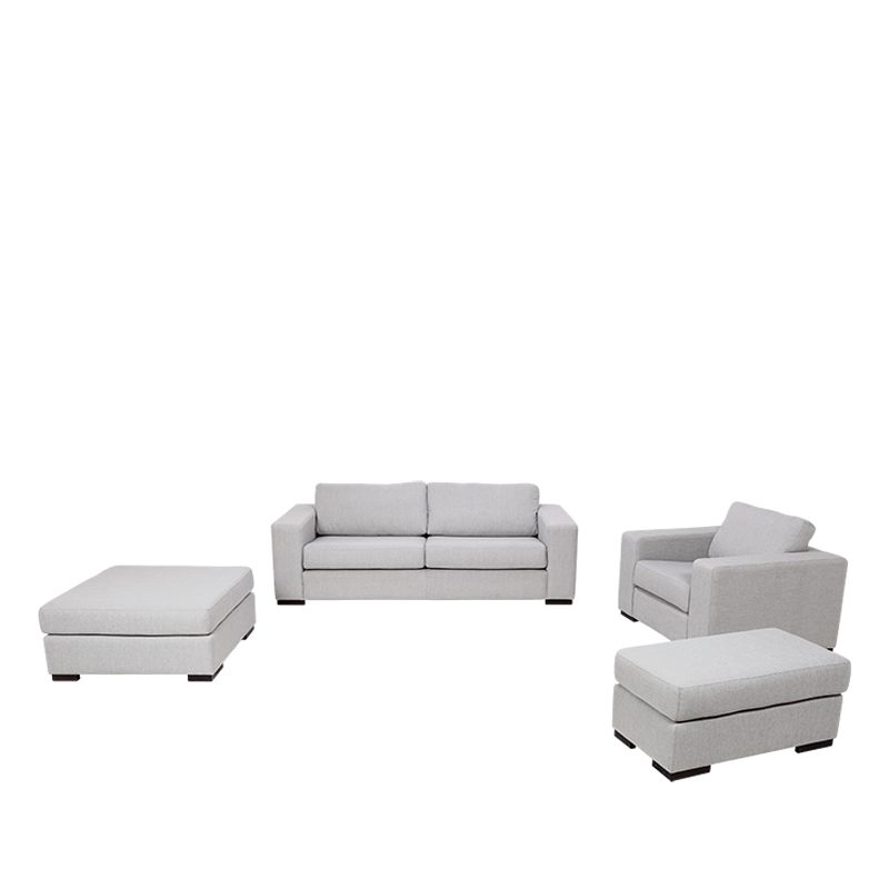Hocker Loft grau 40 x 80 cm H 40 cm