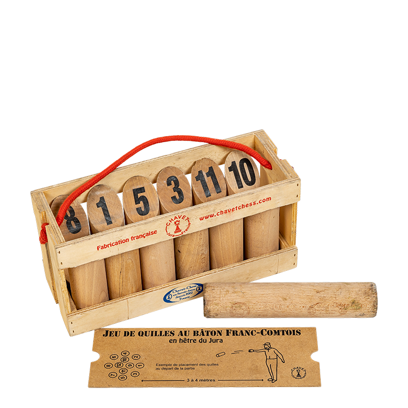 Wurf-Kegelspiel Nordisch aus Holz Vintage