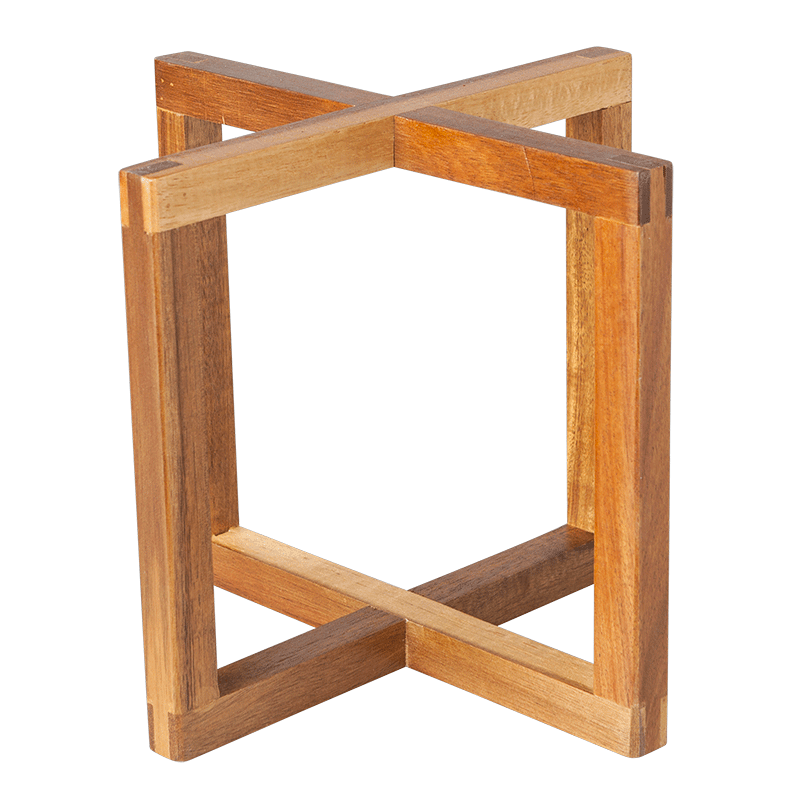 Buffeterhöhung Holz Natur 20 x 20 cm H 17,5 cm