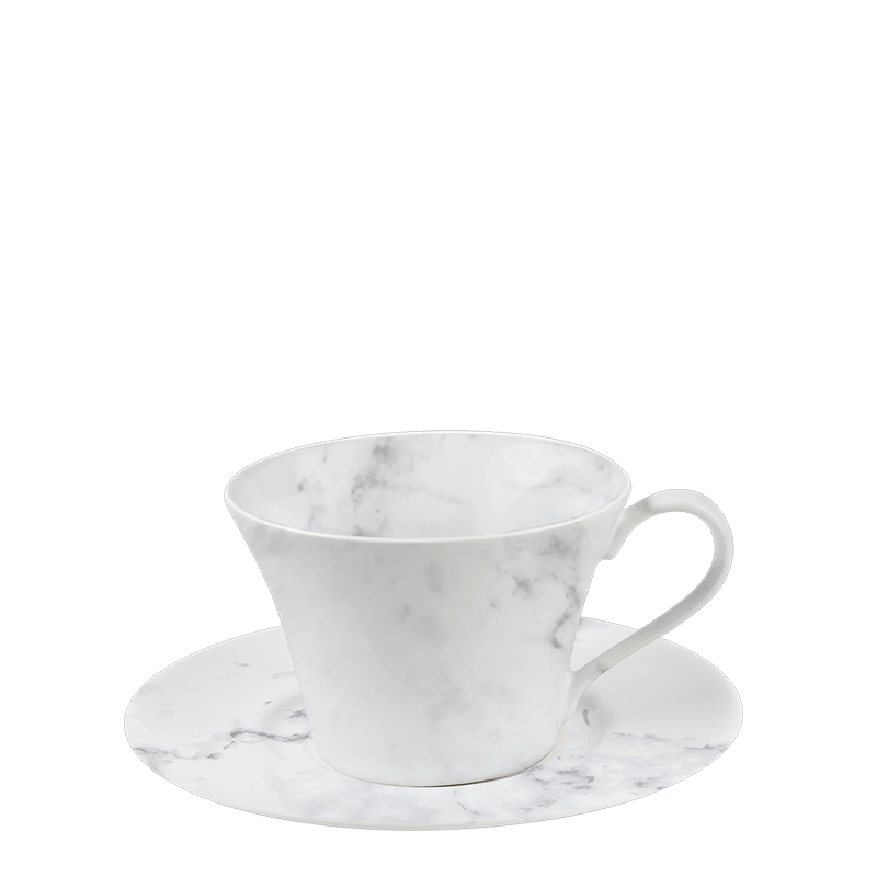 Espressotasse mit Unterteller Marmor 14 cl