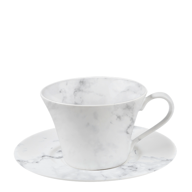 Kaffee-/Teetasse mit Unterteller Marmor 25 cl