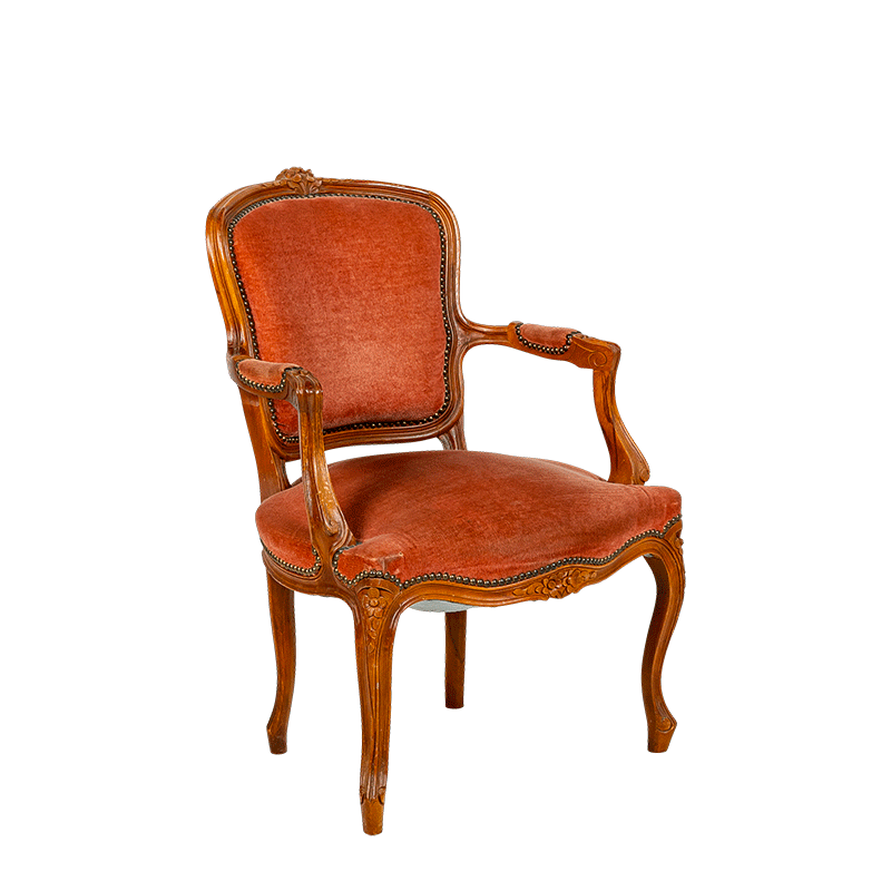 Sessel Bohème rot/rosa Vintage