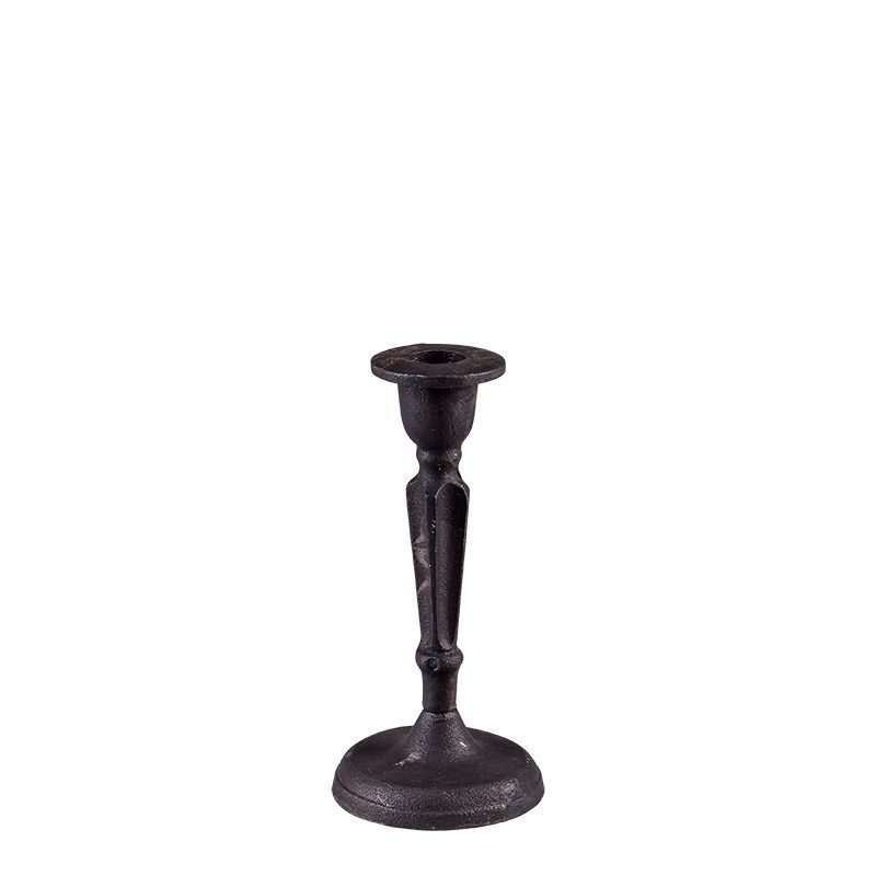 Kerzenhalter Vintage klein schwarz  H 16 bis 19,5 cm