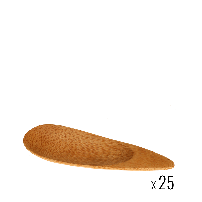 25er-Pack Bambusplättchen oval 10 x 3,8 cm