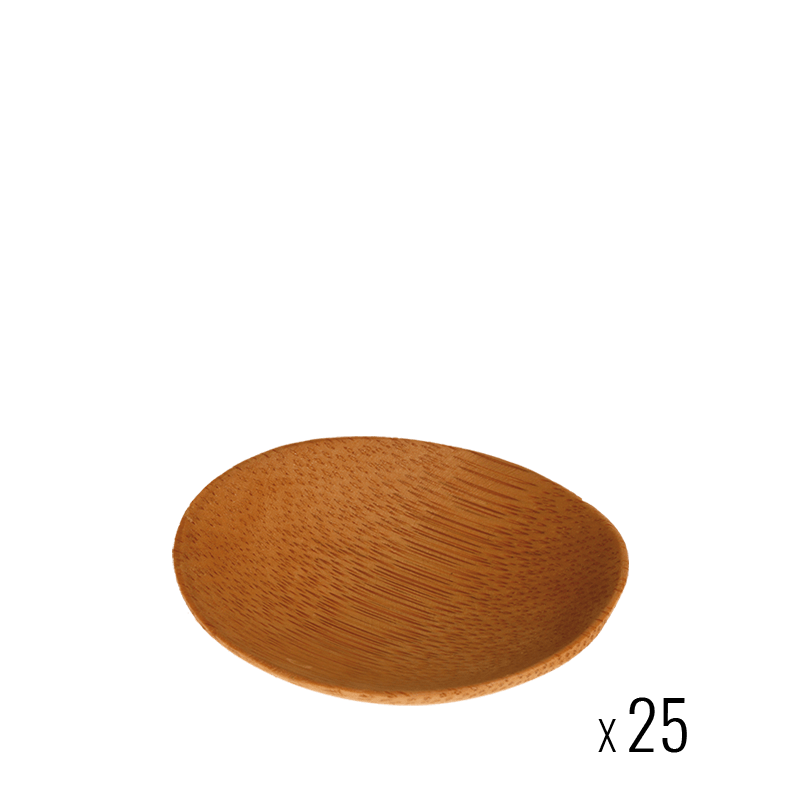 25er-Pack Bambusplättchen rund Ø 6 cm
