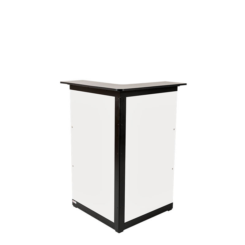 Bar pliant Lenox lumineux blanc module d'angle 66 x 66 cm H 118cm