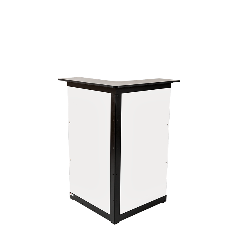 Bar Lenox klappbar beleuchtet weiss, Eckmodul 66 x 66 cm H 118 cm