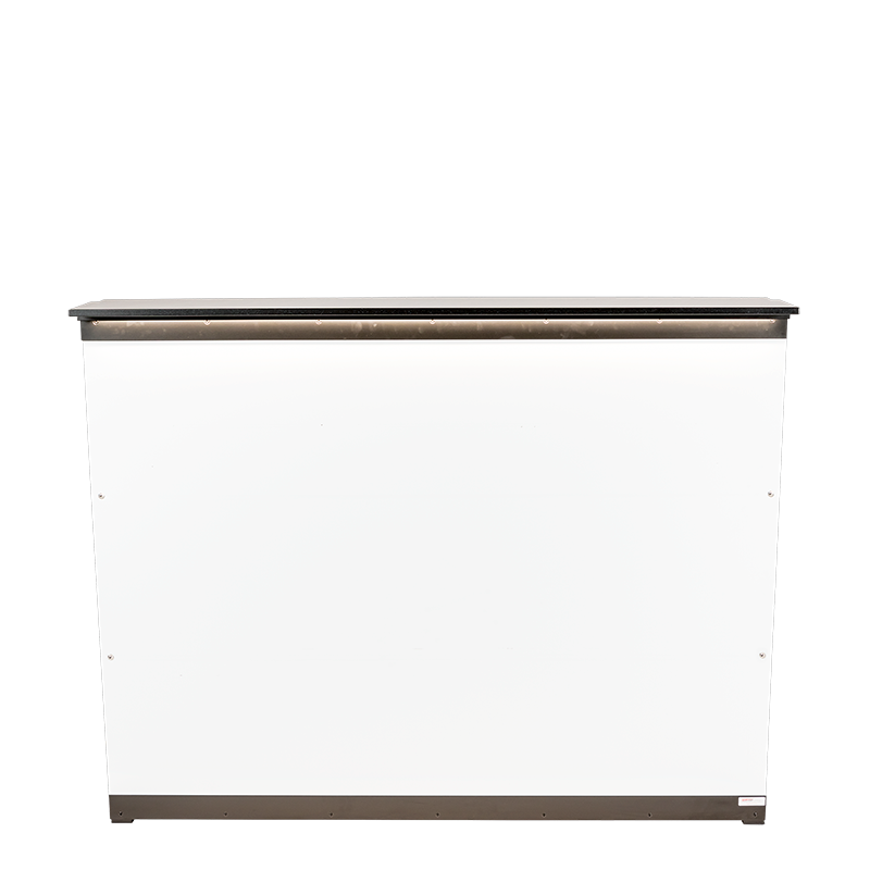 Bar pliant Lenox lumineux blanc module droit 66 x 150 cm H 118cm