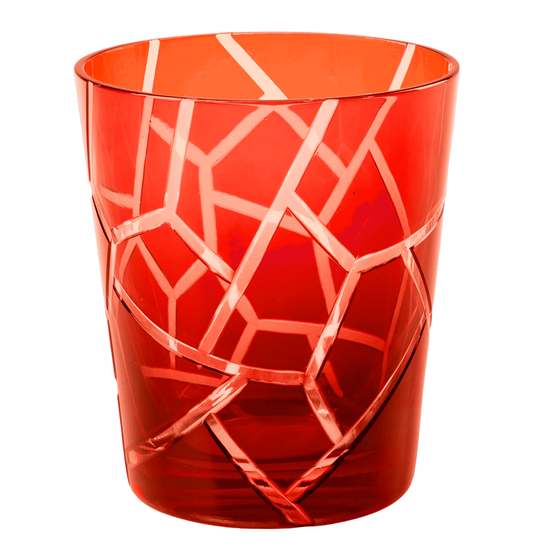 Becher Melodie rot Ø 8 cm H 9 cm 24 cl