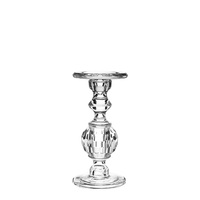 Kerzenhalter-Trio aus Glas H 22 cm – 29.9 cm – 34.5 cm