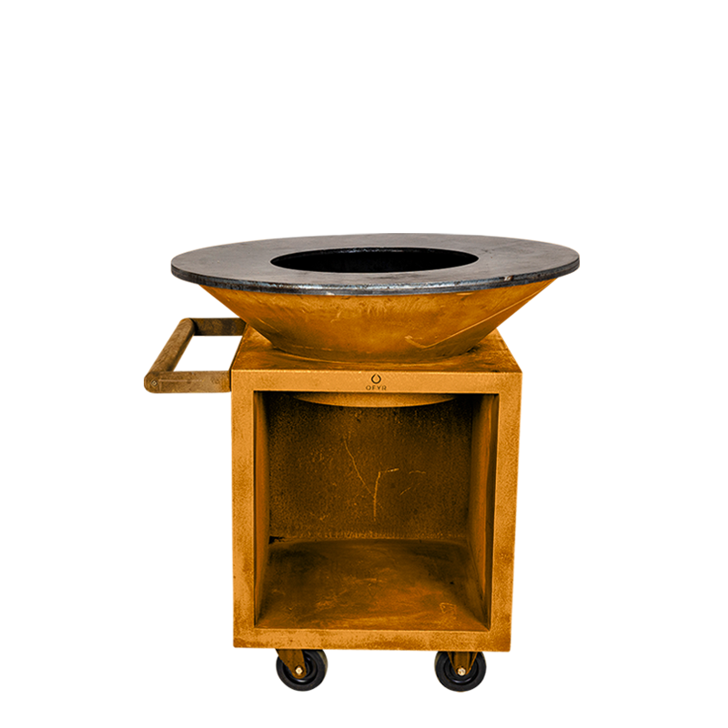 Grill / Feuerschale Corten Ø 95 cm H 115 cm