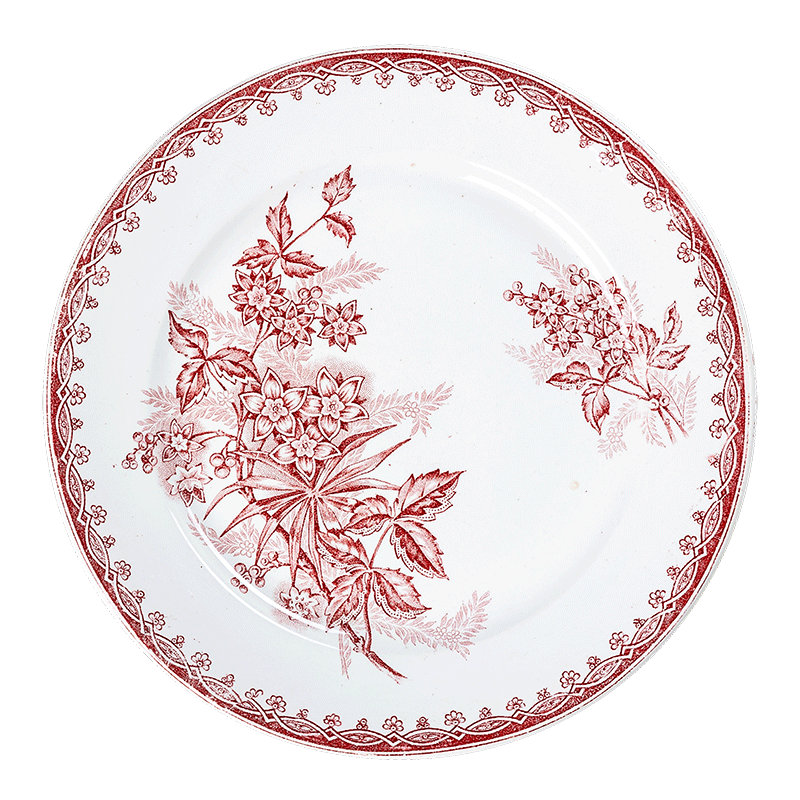 Teller gross rosa-rot Vintage